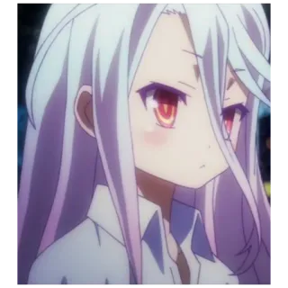 🕸 Shiro No Game No Life Anime, Shiro, No Game No Life, carina, ragazza, Manga telegram sticker