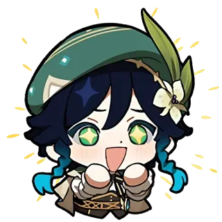 💨 Venti Genshin Impact anime, genshin impact, venti, kawaii, video game, cute telegram sticker
