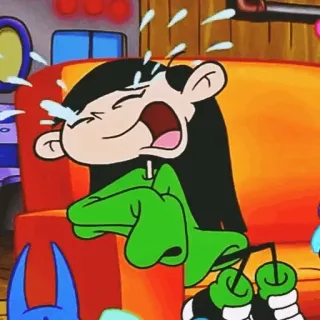 🧿 Numbuh 3 Codename: Kids Next Door Kartun, Menangis, Gaya anime, Anak, Sedih, Kode: KND telegram sticker