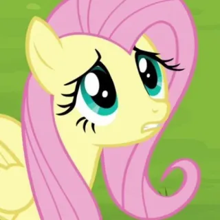 🌸 Fluttershy My Little Pony Пони, Мультфильм, Грустный, Милый, Животное telegram sticker