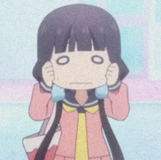 🍇 anime, manga, girl, shocked, cute, school uniform, surprised telegram sticker