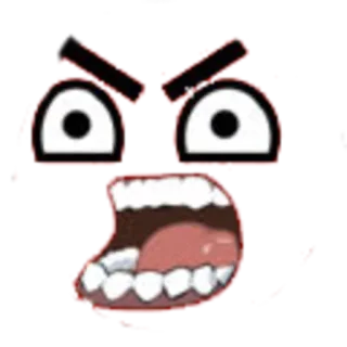 😡 meme, angry, face, expression, cartoon, rage telegram sticker