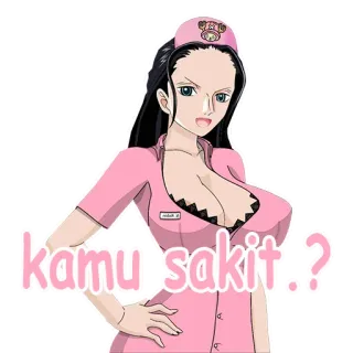 😉 Nico Robin One Piece kamu sakit? Anime, Mangá, Enfermeira, Sexy, Peituda whatsapp sticker