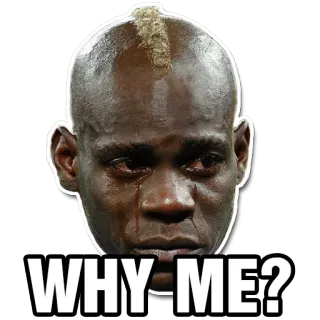 😭 WHY-ME? грустный, расстроен, плачущий, эмоциональный, мем, вопрос telegram sticker