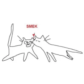 💔 SMEK кошки, поцелуй, любовь, смешные, животные telegram sticker