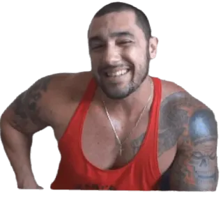 👩‍⚖ мужчина, бодибилдер, мускулы, фитнес, портрет, улыбающийся telegram sticker