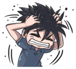 😖 stressed, frustrated, anime, manga, character, cartoon, upset telegram sticker