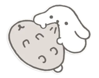💧 desenho animado, cachorro, fofo, lanche, animal telegram sticker