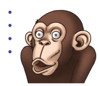 😯 macaco, animal, meme, engraçado, desenho animado telegram sticker