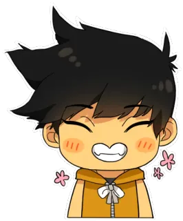😁 mignon, animé, manga, joyeux, personnage, chibi telegram sticker