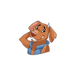 😅 cachorro, animal, desenho animado, fofo, expressão, saudação telegram sticker