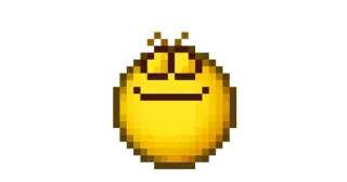 👌 Emoji, Blij, Ontspannen, Geel, Gepixeld telegram sticker