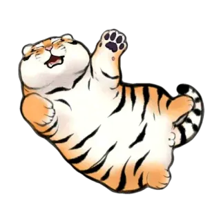 😚 tigre, carino, animale, felice, giocoso, gatto telegram sticker