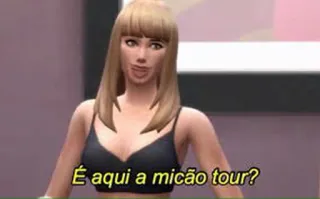 ‼️ É aqui a micão tour? simsy, gra wideo, mem telegram sticker