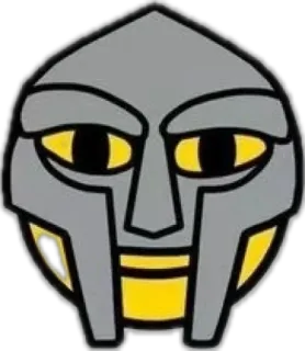 😐 MF DOOM MF DOOM, rapper, mask, villain, hip hop, comic book villain, supervillain telegram sticker