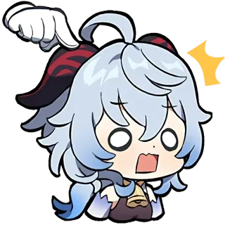 🌸 Ganyu Genshin Impact anime, cartoon, cute, sticker, cryo, ganyu, genshin impact telegram sticker