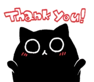 😮 Thank You! kat, schattig, bedankt, dier, schattig, kawaii telegram sticker