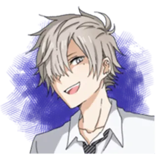 😈 anime, manga, character, portrait, smiling, cartoon telegram sticker