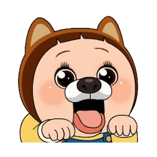 🐶 dibujo animado, perro, personaje, animal, lindo, alegre, pegatina telegram sticker