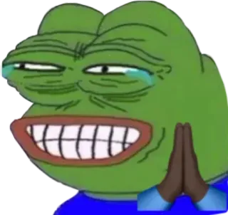 🙏 Pepe the Frog Meme, Grenouille, Joyeux, Prière telegram sticker