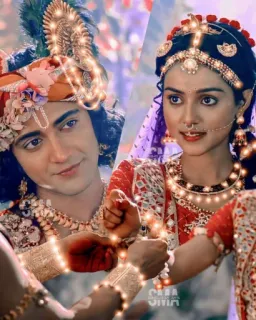 🌟 Radha Krishna Radha, Krishna, Hinduísmo, Cultura indiana, Espiritual, Amor telegram sticker