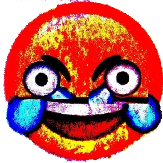 😂 эмодзи, лицо, лол, смех, красный telegram sticker