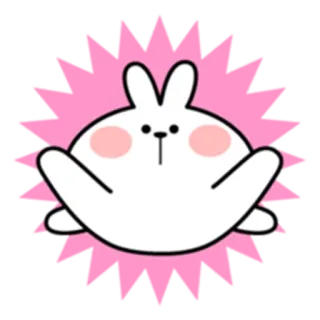 😏 кролик, зайчик, милый, животное, стикер telegram sticker