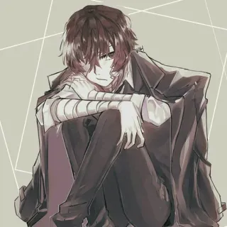 😑 Osamu Dazai Bungou Stray Dogs Anime, Mangá, Dazai, Bandagens, Fanart, Bungou Stray Dogs telegram sticker