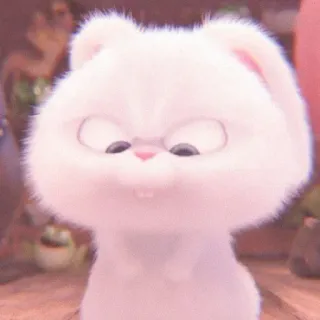 🐰 Snowball The Secret Life of Pets conejo, conejito, lindo, mascota, esponjoso, animal, dibujos animados, animado telegram sticker