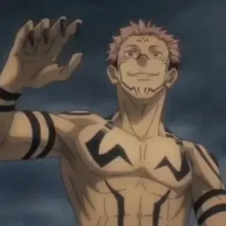 ✨ Ryomen Sukuna Jujutsu Kaisen Anime, Männlich, Dämon, Tattoo, Zauberer, Jujutsu Kaisen whatsapp sticker
