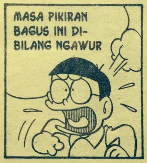 😤 MASA PIKIRAN BAGUS INI DIBILANG NGAWUR cartoon, comic, indonesian, shocked, surprised whatsapp sticker