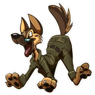 🎉 Hund, Cartoon, Tier, Hund, Brille telegram sticker