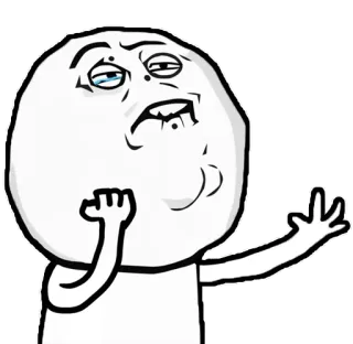 🖐 meme, funny, expression, internet, white whatsapp sticker