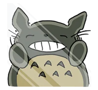 😁 Totoro My Neighbor Totoro Totoro, Anime, Cartoni animati, Carino, Amichevole, Studio Ghibli telegram sticker