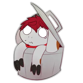 💩 lixo, triste, personagem, desenho animado, fofo, adesivo telegram sticker