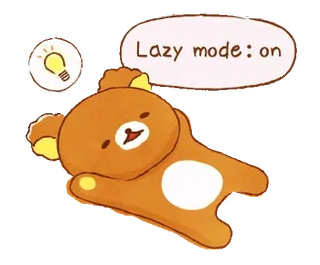 🐻 Rilakkuma Lazy mode: on malas, beruang, imut, kartun, santai, mengantuk, mode malas telegram sticker
