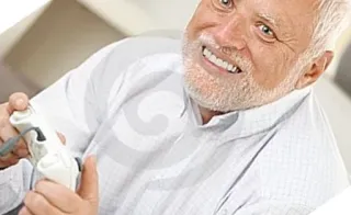🎮 Hide the Pain Harold meme, internet, stock photo, man, gamer telegram sticker