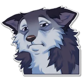 😞 หมา, เศร้า, การ์ตูน, สัตว์, เหนื่อย telegram sticker