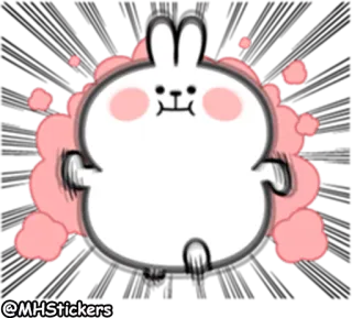🏃 @MHStickers rabbit, cute, sticker, cartoon telegram sticker