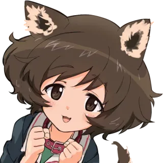 😊 Anime, Wolf, Niedlich, Tierohren whatsapp sticker
