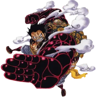 👿 Monkey D. Luffy One Piece Anime, Manga, One Piece, Monkey D. Luffy, Gear 4, Sticker telegram sticker