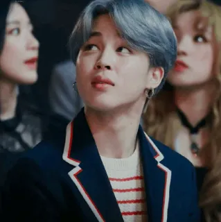 🗞 Jimin K-pop, Pop coreano, Idol, Cantor, Cabelo azul, Moda whatsapp sticker