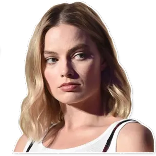😐 Margot Robbie Margot Robbie, actrice, célébrité, portrait whatsapp sticker