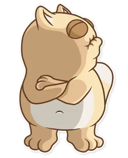 😒 cat, sticker, animal, cartoon telegram sticker