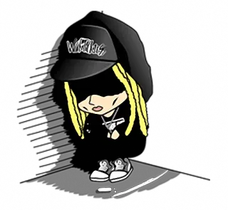 😰 WARRIOR cartoon, hat, dreads, character telegram sticker