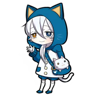 🖖 อนิเมะ, มังงะ, แมว, ตัวละคร, น่ารัก, ภาพประกอบ telegram sticker