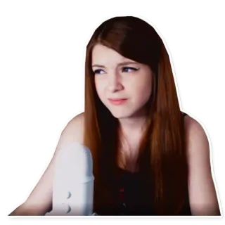 😕 donna, persona, oratore, espressione, disgusto, bruna telegram sticker