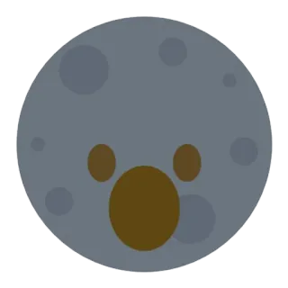 😮 moon, circles, gray, planet, space telegram sticker