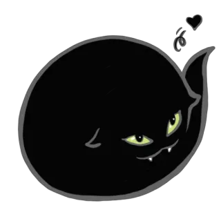 😜 แมวดำ, ฮาโลวีน, แมว, น่ากลัว, น่ารัก, สติกเกอร์, สัตว์, การ์ตูน telegram sticker