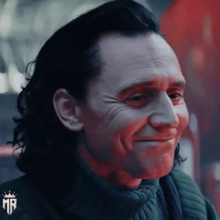 🧊 Loki Loki, Marvel, character, Tom Hiddleston, smile telegram sticker